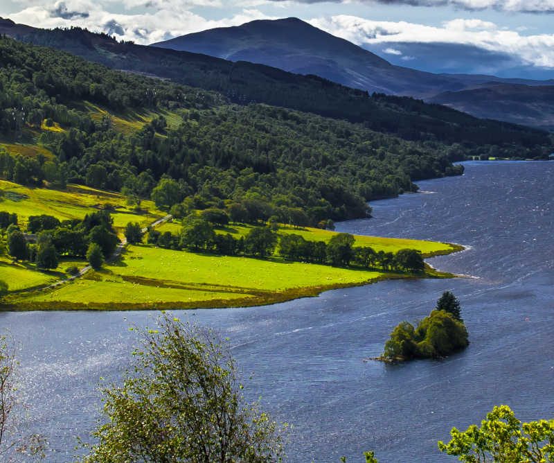 Panoramic view from Queen's View near Pitlochry