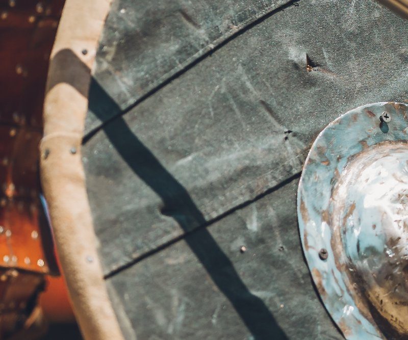 Photo of a shield and kilt