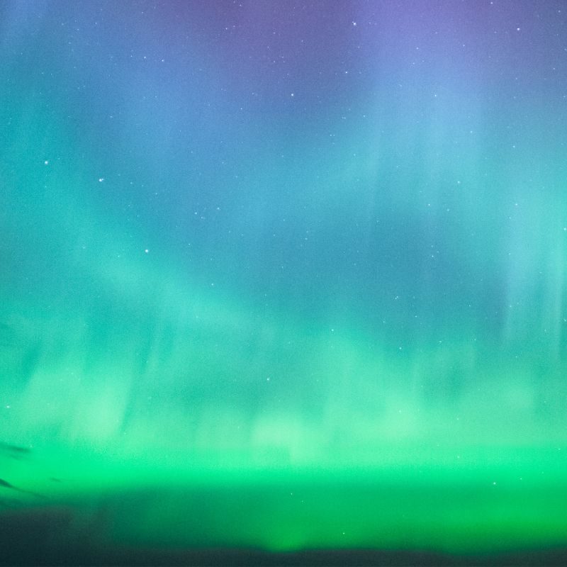 Dramatic northern lights